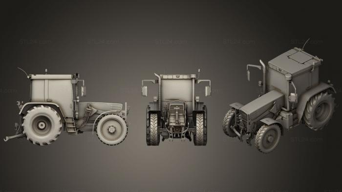Автомобили и транспорт (Трактор 3D 2, CARS_0331) 3D модель для ЧПУ станка